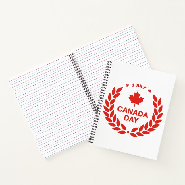 Canada Day Wreath Notebook (Inside)