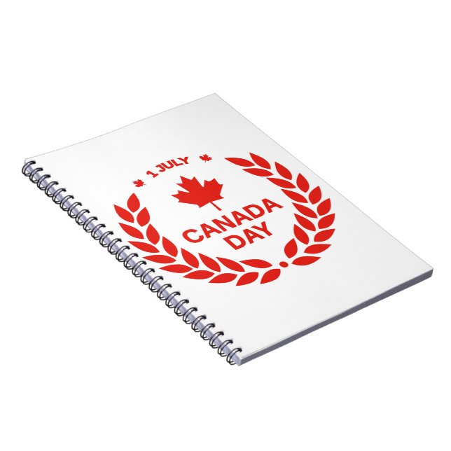 Canada Day Wreath Photo Notebook (Right Side)