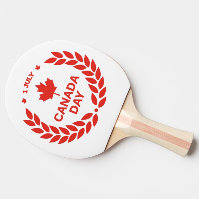 Canada Day Wreath Ping Pong Paddle (Side)