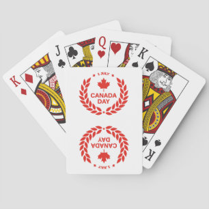 Canada Day Wreath Playing Cards