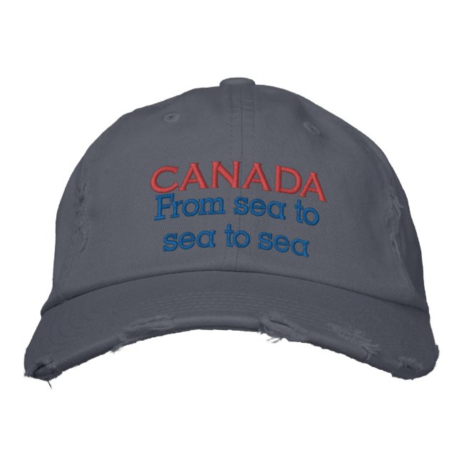Canada De la mer à la mer Casquette brodé (Devant)