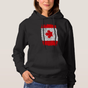 Canada Distressed Maple Leaf Canadian Flag Citizen Hoodie