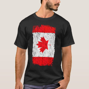 Canada Distressed Maple Leaf Canadian Flag Citizen T-Shirt
