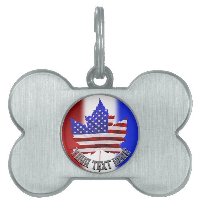 Canada Dog Tag USA Canada Pet Tag Souvenir (Front)