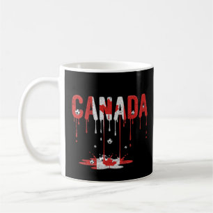 Canada Dripping Flag Soccer Football Coffee Mug