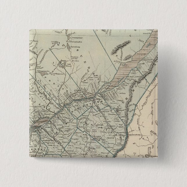 Canada East 2 Inch Square Button (Front)