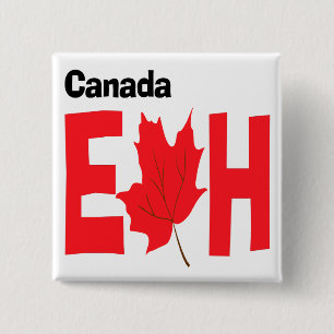 Canada Eh 2 Inch Square Button