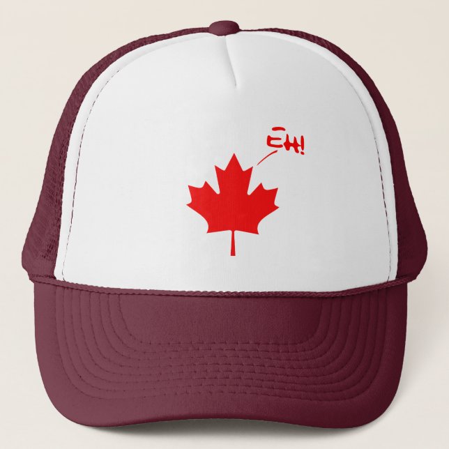 Canada Eh! Funny Canadian Pride Trucker Hat (Front)