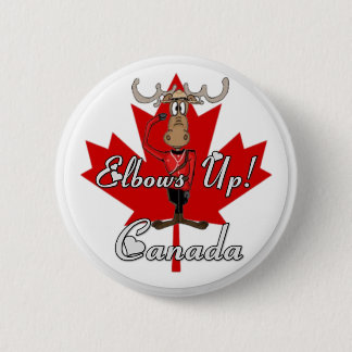 Canada Elbows Up 2 Inch Round Button