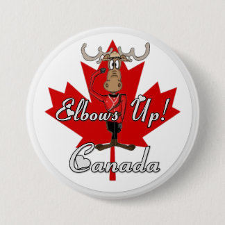 Canada Elbows Up 3 Inch Round Button