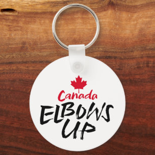 CANADA Elbows Up red maple is not for sale to USA Keychain