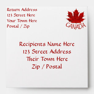 Canada Envelopes Personalized Canada Flag Envelope