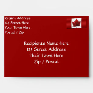 Canada Envelopes Personalized Canada Flag Envelope