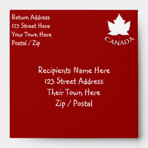 Canada Envelopes Personalized Canada Flag Envelope