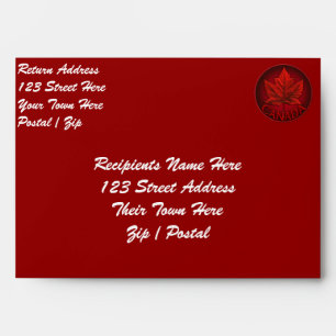 Canada Envelopes Personalized Canada Flag Envelope