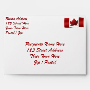 Canada Envelopes Personalized Canada Flag Envelope