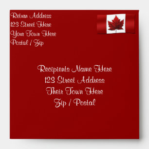 Canada Envelopes Personalized Canada Flag Envelope