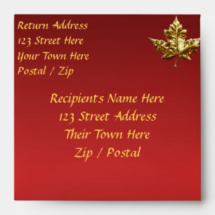 Canada Envelopes Personalized Gold Medal Envelope