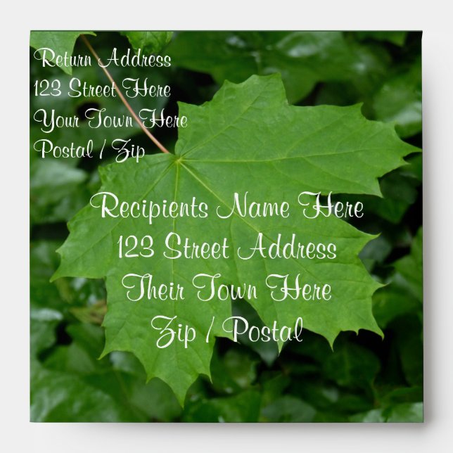 Canada Envelopes Personalized Maple Leaf Envelope (Front)