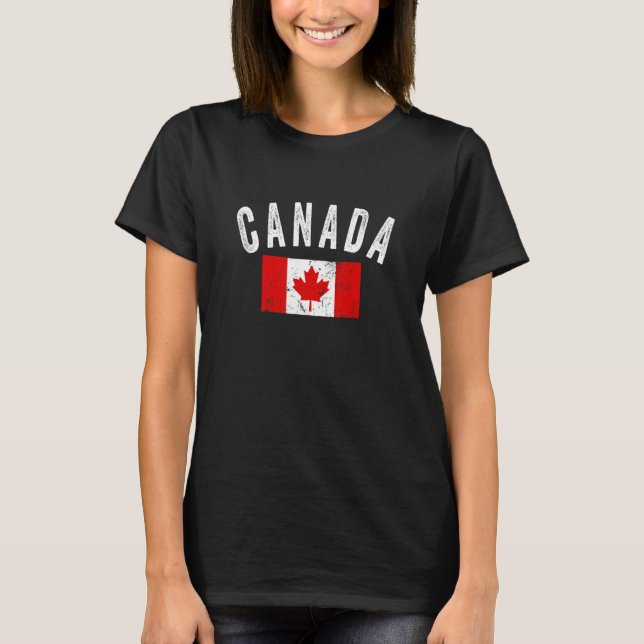 Canada Est 1867 Flag EH Leaf Canadian Independence T-Shirt (Front)