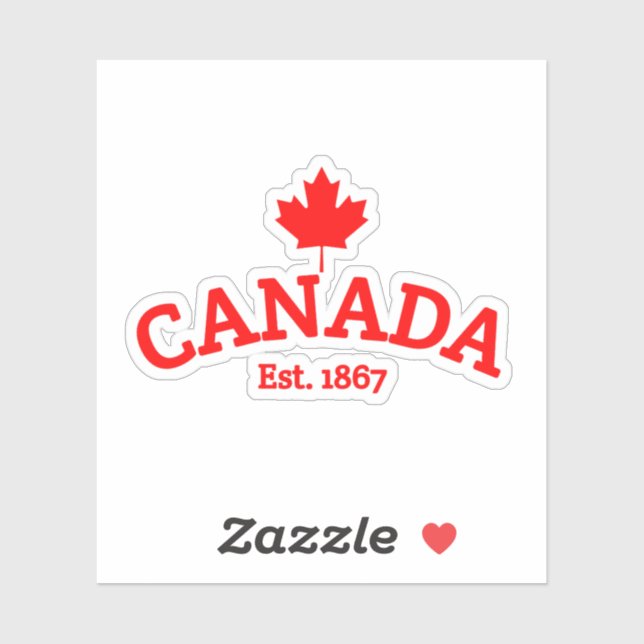 Canada Est. 1867 with small Maple Leaf- Canada ,ca (Sheet)