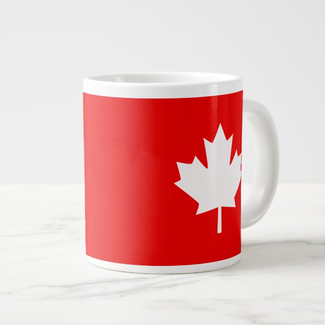 Canada Established 1867 Anniversary 150 Years Large Coffee Mug (Front Right)