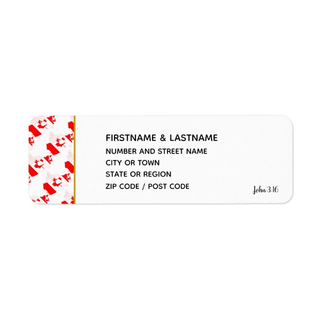 CANADA | Étiquette de retour de l'autocollant John (Devant)