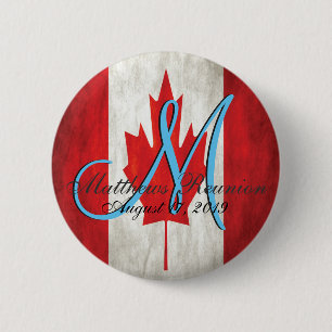 Canada Family Reunion Monogram 2 Inch Round Button