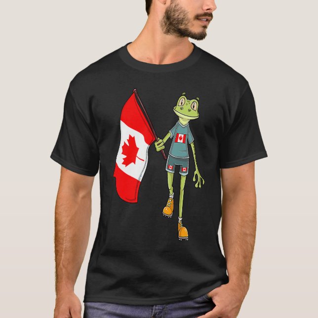Canada Fan Frog T-Shirt (Front)