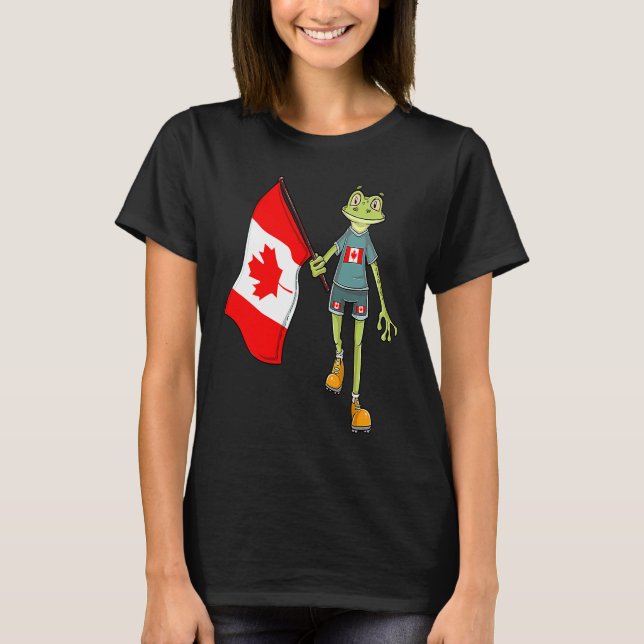 Canada Fan Frog T-Shirt (Front)
