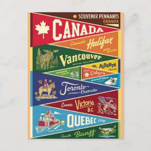 Canada fanion postcard