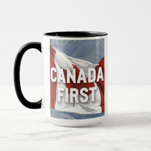 Canada first. Conservative Party Canada message. Mug