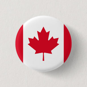 Canada Flag 1 Inch Round Button