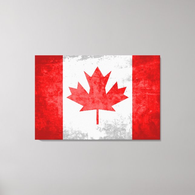 Canada Flag 3 Canvas Print (Front)