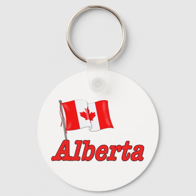 Canada Flag - Alberta Keychain (Front)