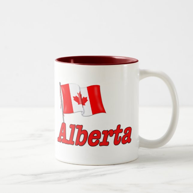 Canada Flag - Alberta Two-Tone Coffee Mug (Right)