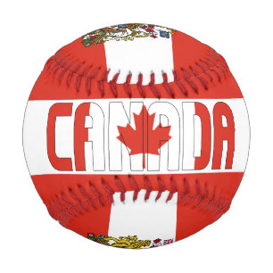 Canada Flag and Coat of Arms Patriotic Baseball