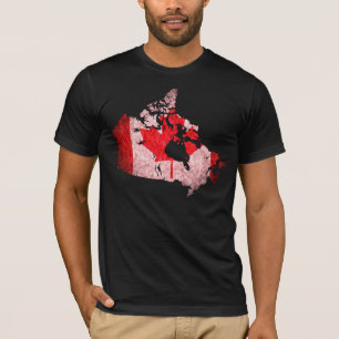 Canada Flag and Map T-Shirt