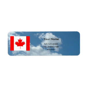 Canada flag and sky, make your own flag labels