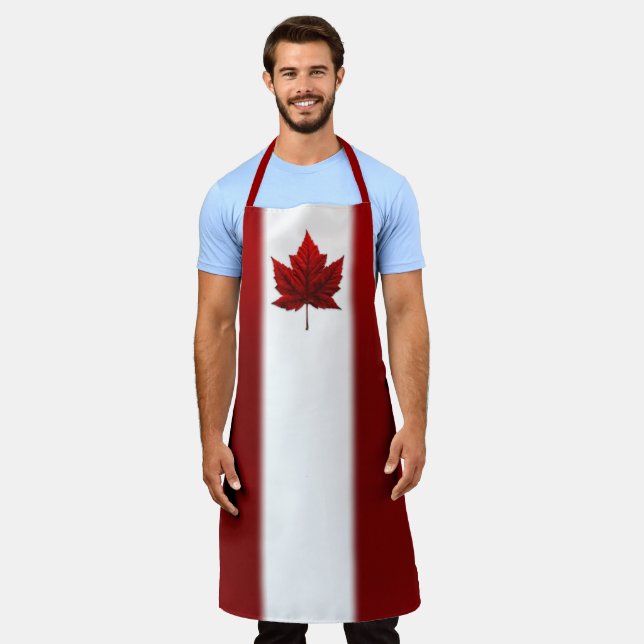Canada Flag Apron Canada Maple Leaf Souvenir Apron (Worn)