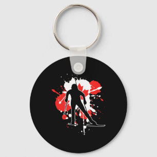 Canada Flag Biathlonist - Canadian Biathlon 1 Keychain