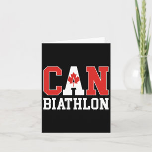 Canada Flag Biathlonist - Canadian Can Biathlon  Card