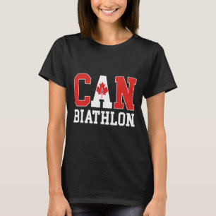 Canada Flag Biathlonist - Canadian Can Biathlon T-Shirt