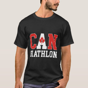 Canada Flag Biathlonist - Canadian Can Biathlon T-Shirt