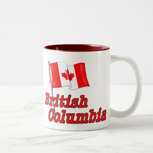 Canada Flag - British Columbia Two-Tone Coffee Mug (Right)