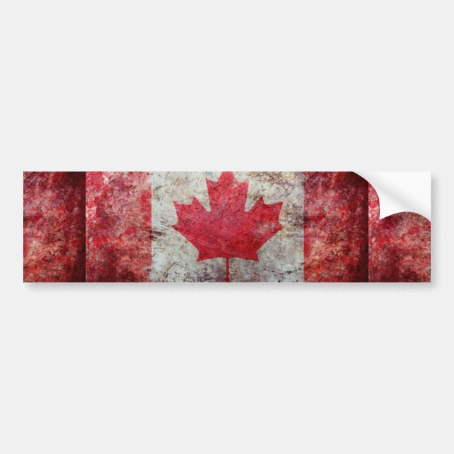 CANADA FLAG BUMPER STICKER (Front)