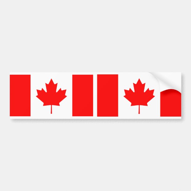 Canada Flag Bumper Sticker (Front)