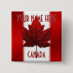 Canada Flag Buttons Personalized Canada Souvenir