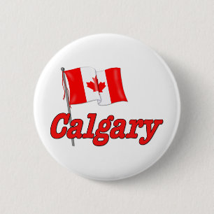 Canada Flag - Calgary 2 Inch Round Button