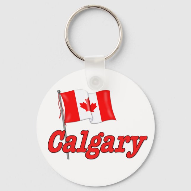 Canada Flag - Calgary Keychain (Front)